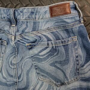 Hollister Jeans Trippy Festival Mom Jeans Cyber Y2K Rave Retro Denim 90s Style